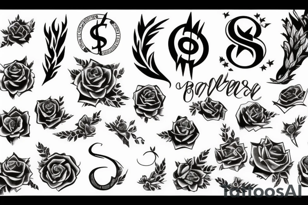 us dollar sign tattoo idea