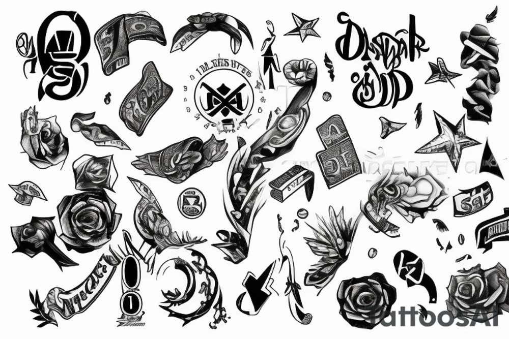 us dollar sign tattoo idea