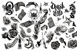 us dollar sign tattoo idea