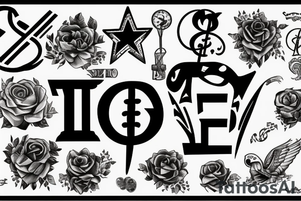 us dollar sign tattoo idea