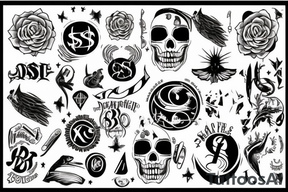 us dollar sign tattoo idea
