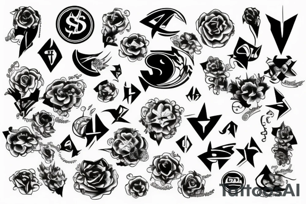 us dollar sign tattoo idea