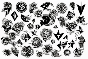 us dollar sign tattoo idea