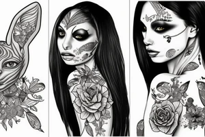 sphynx girl tattoo idea