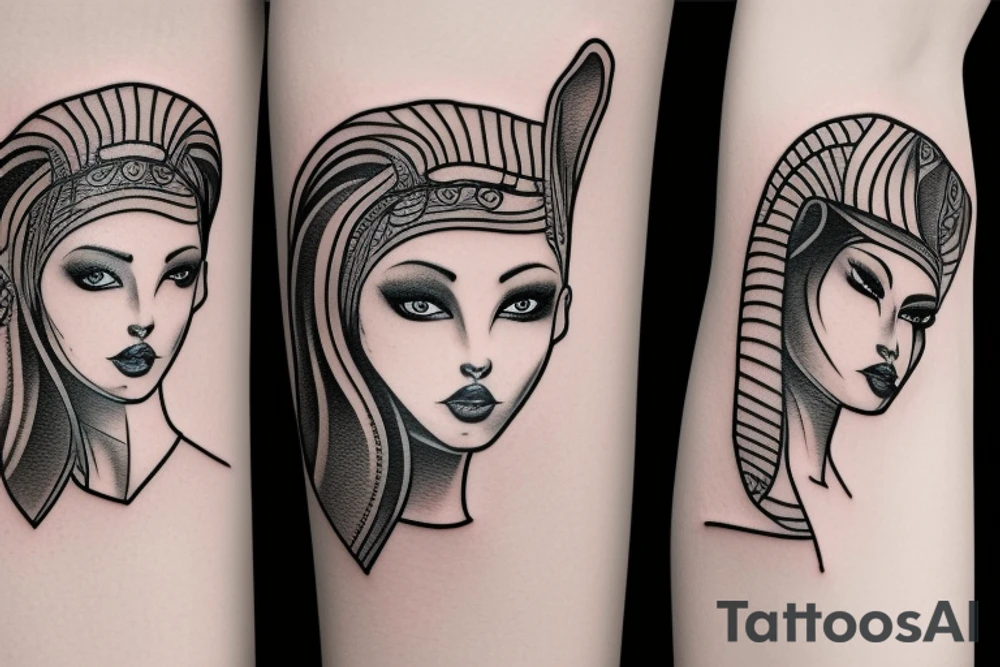 sphynx girl tattoo idea
