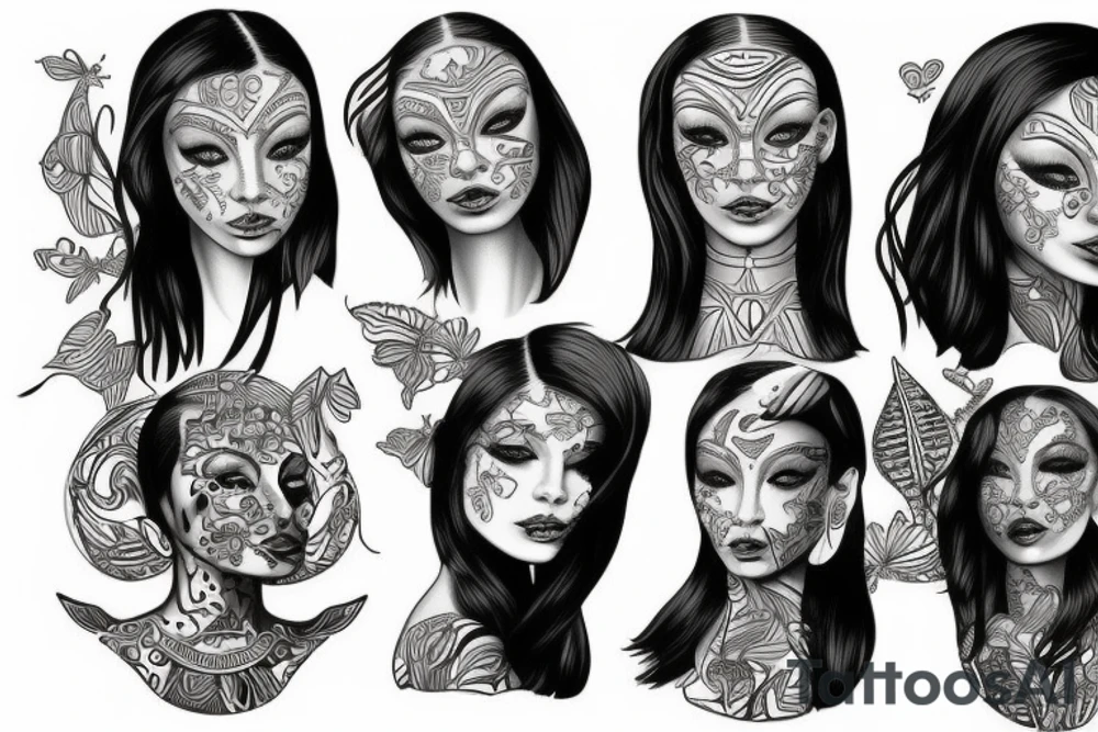sphynx girl tattoo idea