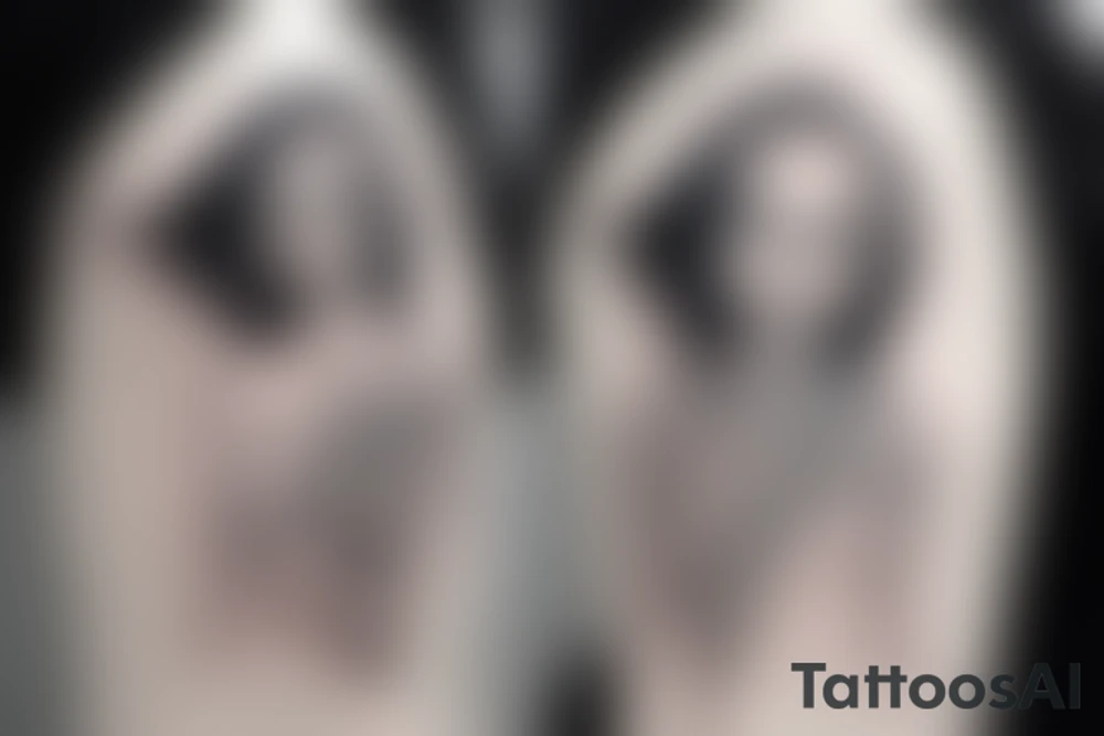 sphynx girl complete black tattoo idea