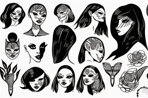 sphynx girl tattoo idea