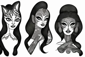 sphynx girl tattoo idea