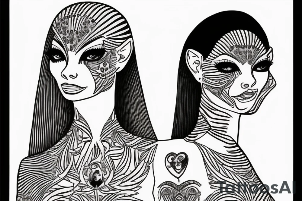 sphynx girl tattoo idea
