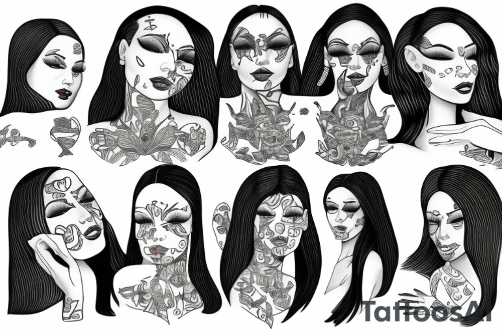sphynx girl tattoo idea