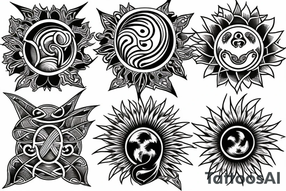 sunflame tattoo idea