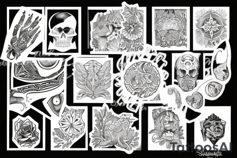 sunflamepattern tattoo idea