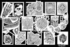 sunflamepattern tattoo idea