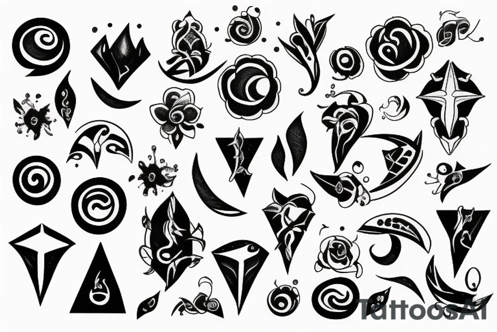 sunflamepattern tattoo idea