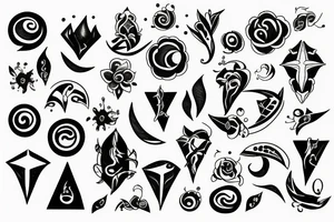 sunflamepattern tattoo idea