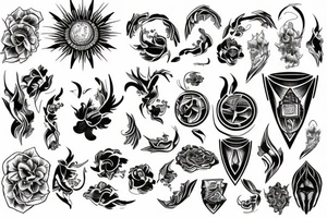 sunflamepattern tattoo idea