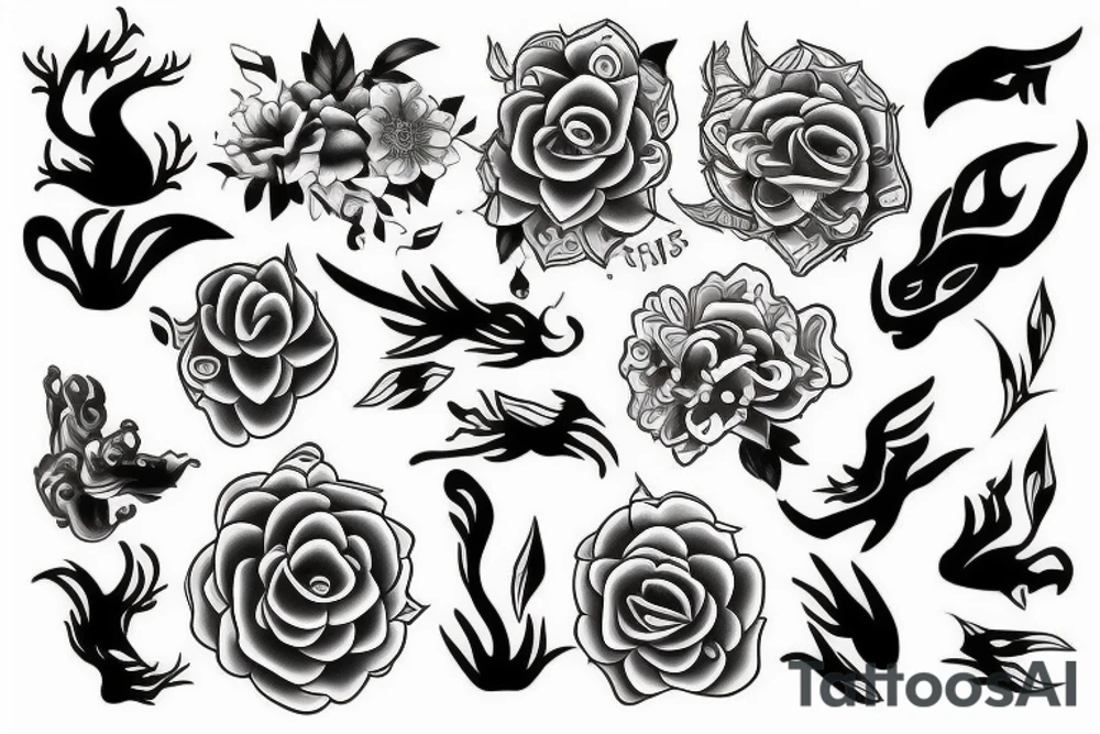 random long tattoo idea