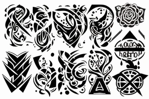 random long tattoo idea