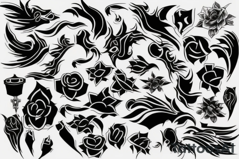 random long tattoo idea