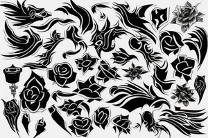 random long tattoo idea