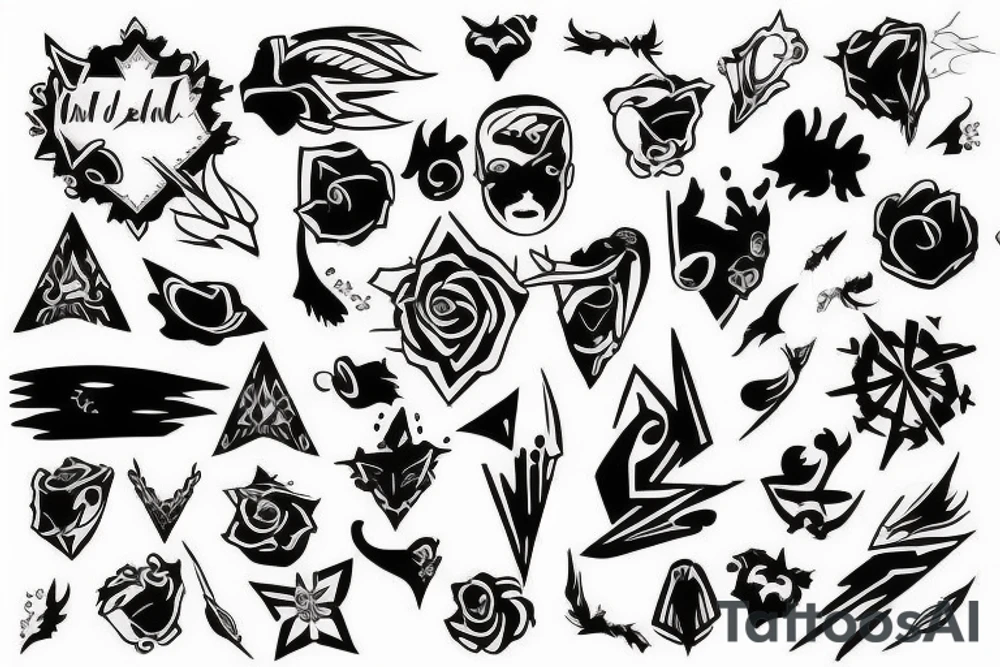 random long tattoo idea