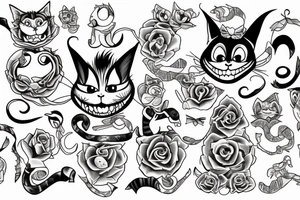 Cheshire cat tattoo idea