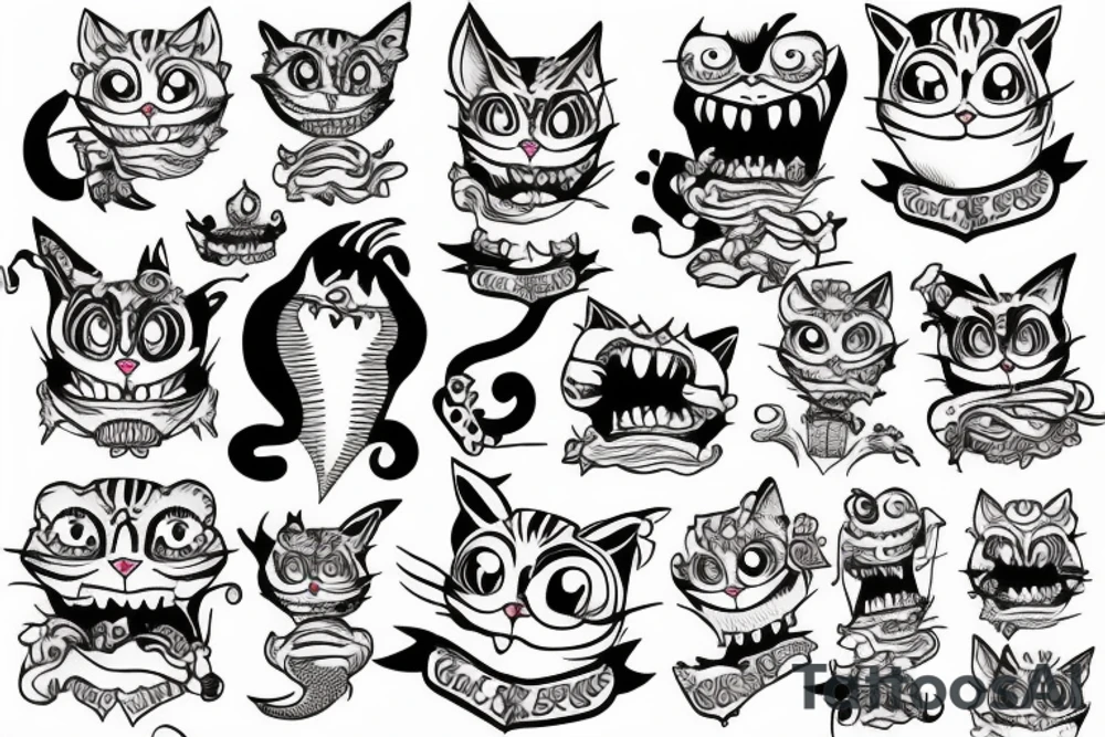 Cheshire cat tattoo idea