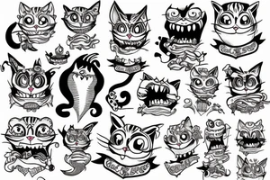 Cheshire cat tattoo idea