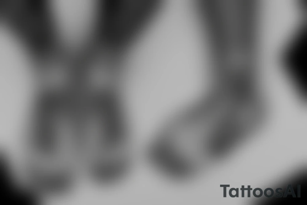 guy dominating a young guy to lick his feet tattoo idea