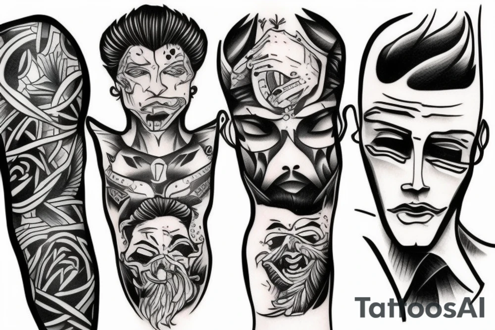 guy dominating a young guy tattoo idea