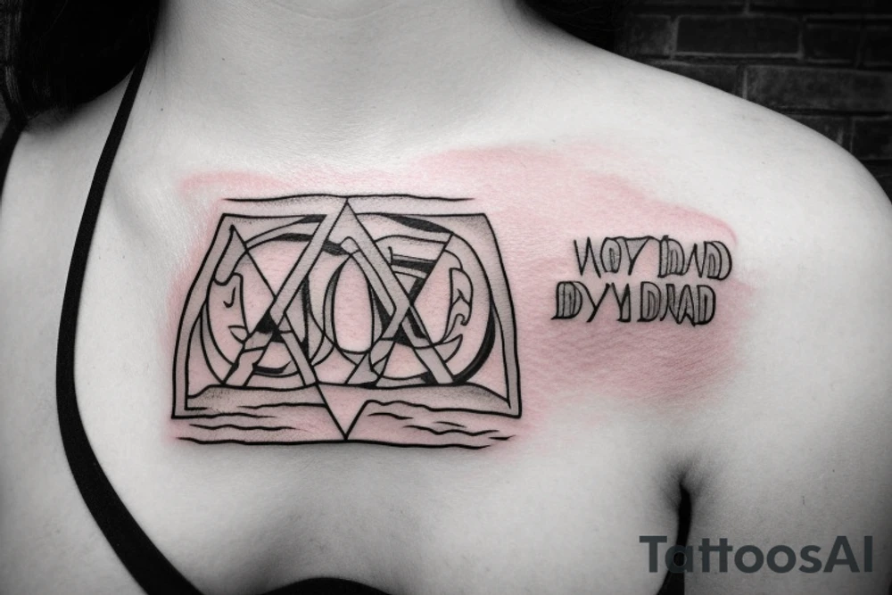 Small  Pink Floyd memorial tattoo for my dad. Wish you were here tattoo idea