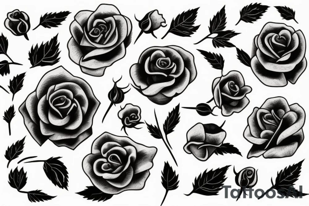 burning rose tattoo idea