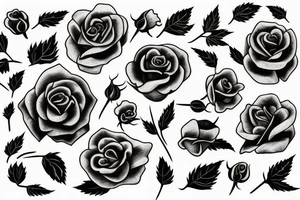 burning rose tattoo idea