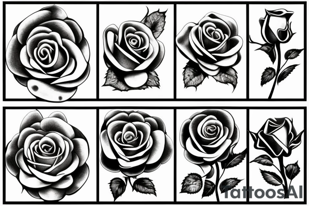 burning rose tattoo idea