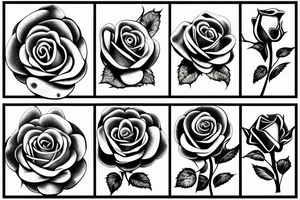 burning rose tattoo idea