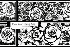 burning rose tattoo idea