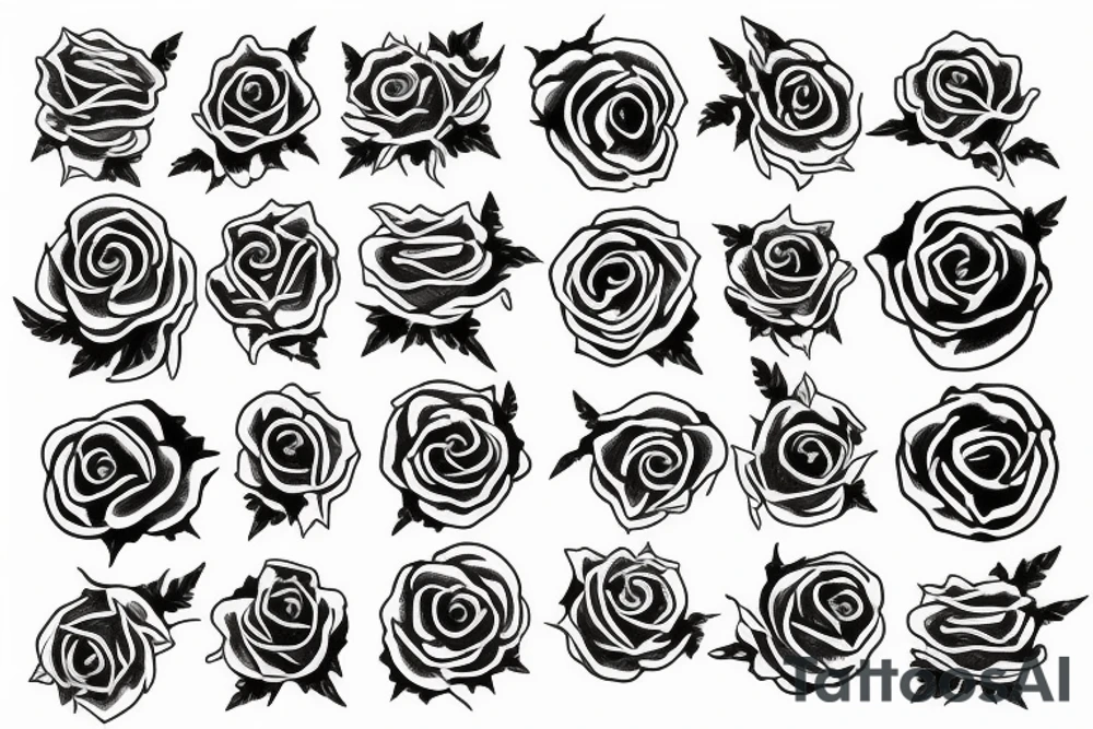 burning rose tattoo idea