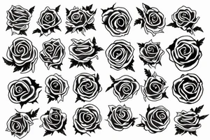 burning rose tattoo idea