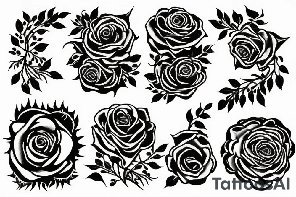 burning rose tattoo idea