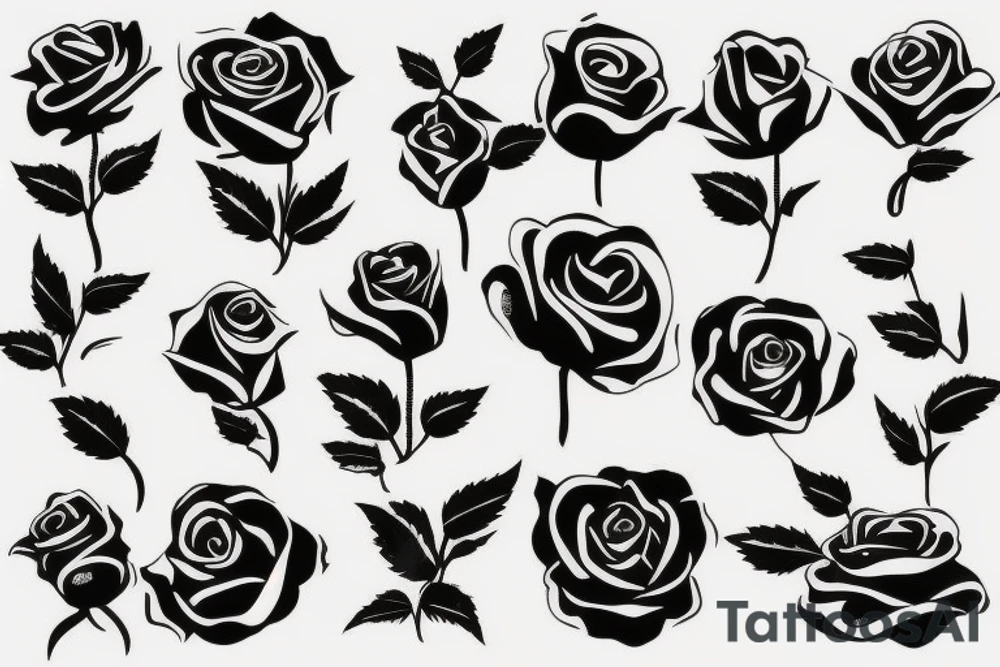 burning rose tattoo idea