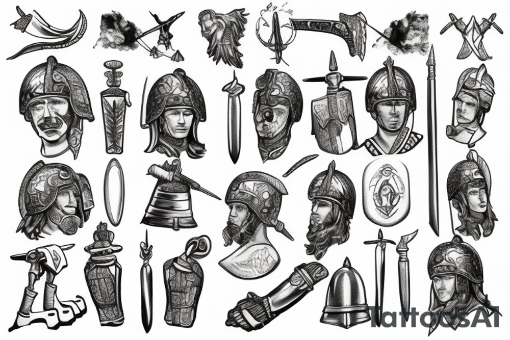 Roman soldier tattoo idea