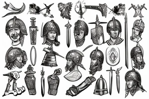 Roman soldier tattoo idea