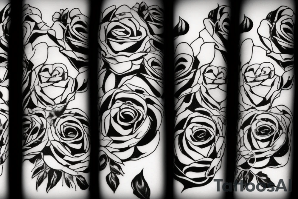 burning rose tattoo idea