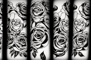 burning rose tattoo idea
