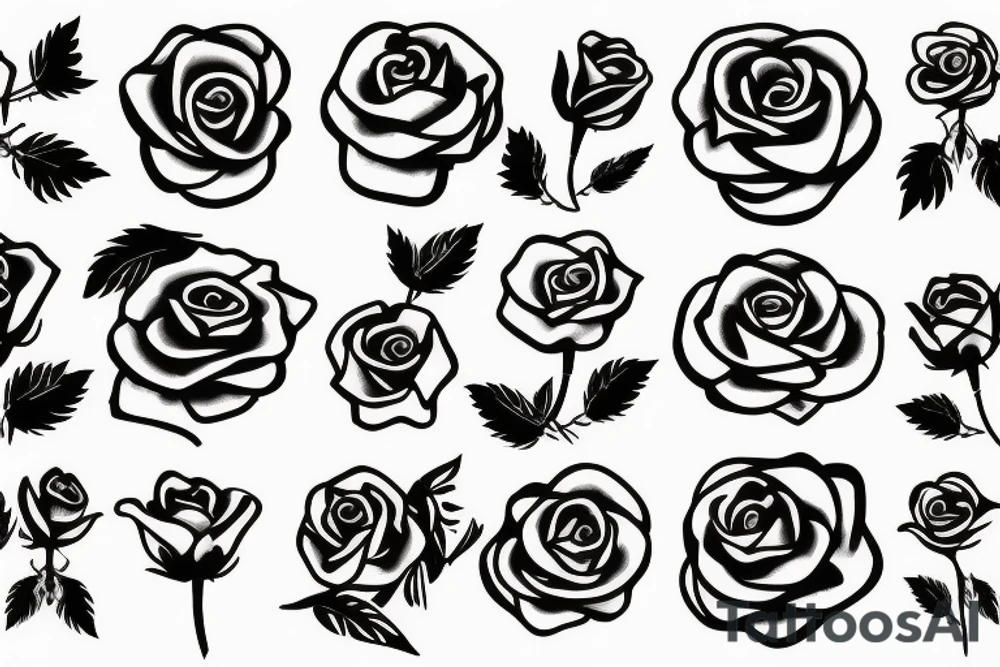 burning rose tattoo idea