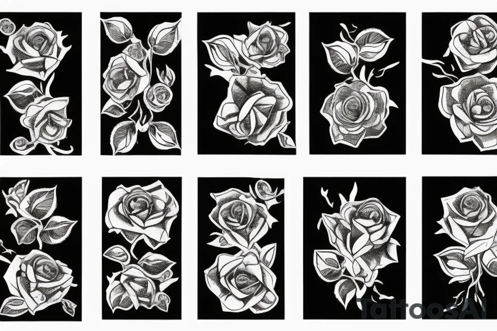 burning rose tattoo idea