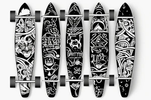 Longboard with RIP tattoo idea