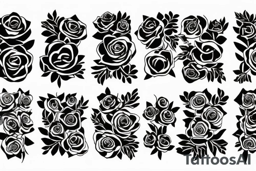 burning rose tattoo idea