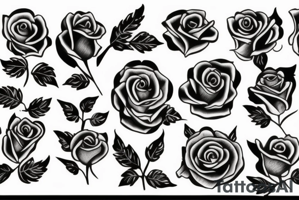 burning rose tattoo idea